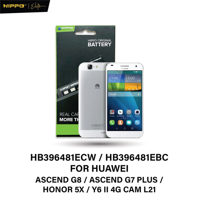 Hippo Baterai Huawei HB396481ECW / HB396481EBC ASCEND G8 / ASCEND G7 PLUS / HONOR 5X / Y6 II 4G CAM L21 3000mAh Battery