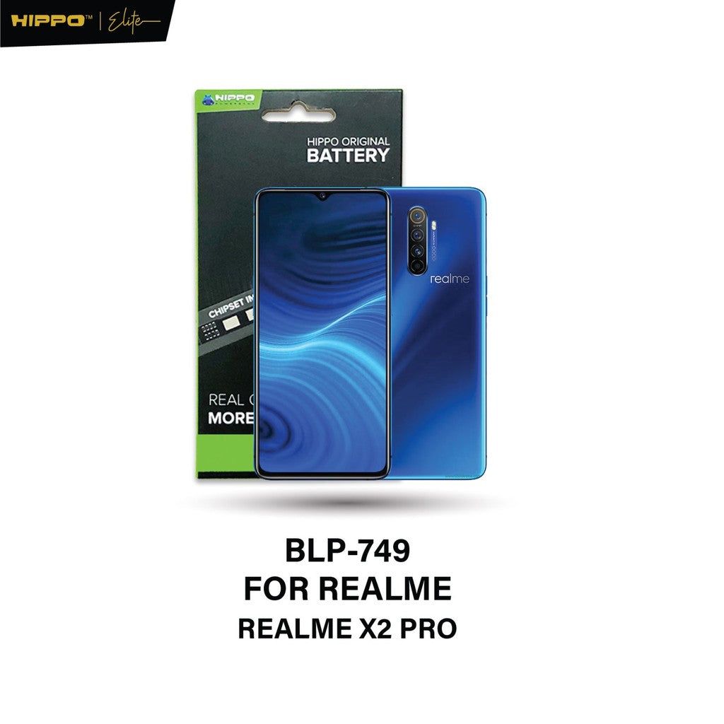 Hippo Baterai Realme BLP-749 Realme X2 Pro 4000mAh Battery Batere Batrai Batre Original Cell Garansi