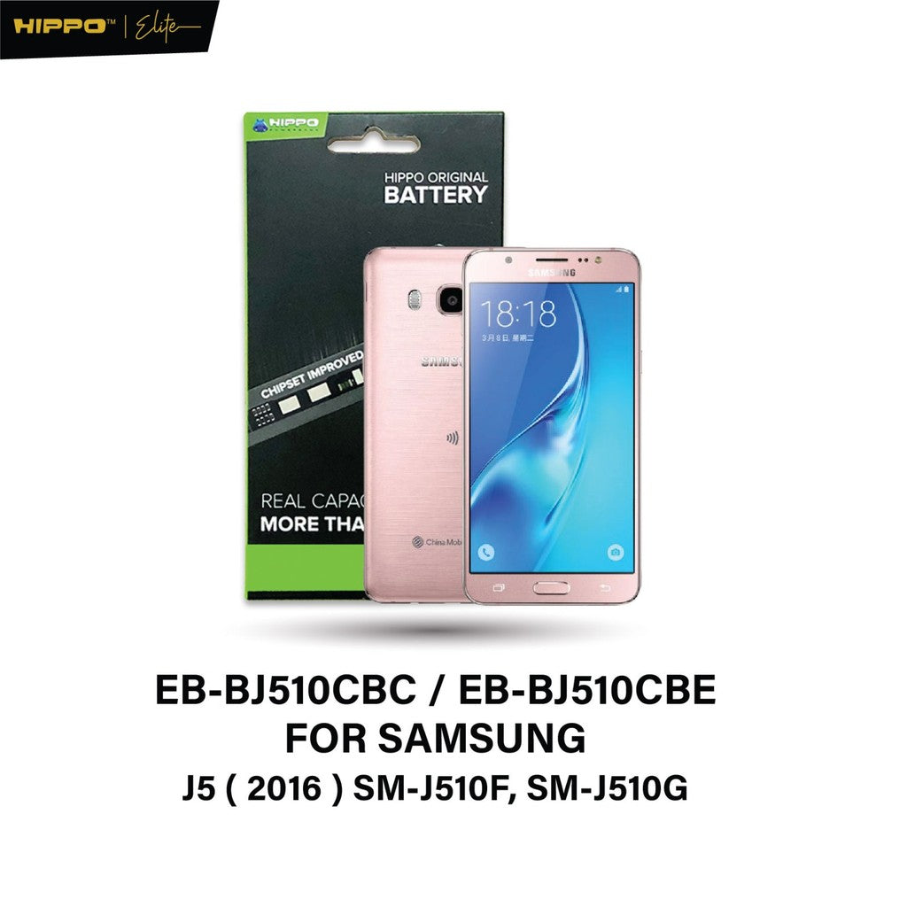 Hippo Baterai Samsung EB-BJ510CBC EB-BJ510CBE J5 ( 2016 )SM-J510F SM-J510G 3100mAh Battery Batere Batrai Batre Original