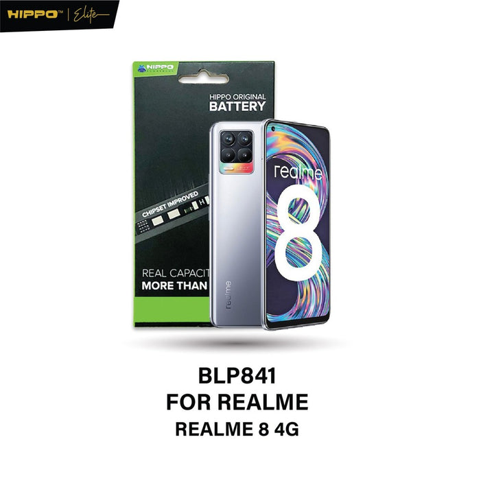 Hippo Baterai REALME BLP-841 REALME REALME 8 4G 5000mAh Battery Batere Batrai Batre Original Cell Garansi resmi