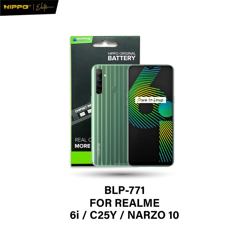Hippo Baterai REALME BLP-771 REALME 6i / C25Y / NARZO 10 5000mAh Battery Batere Batrai Batre Original Cell Garansi Resmi