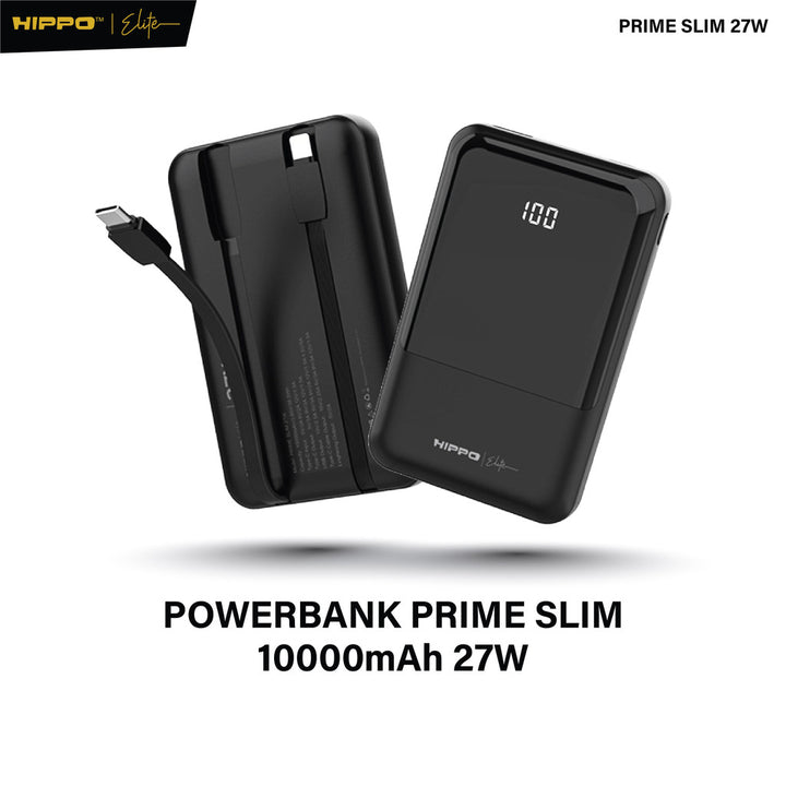 Hippo Elite PowerBank Prime Slim PD 27W 10000mah Super Slim 1.3cm Super Fast Charging for iphone Samsung Xiaomi Oppo And