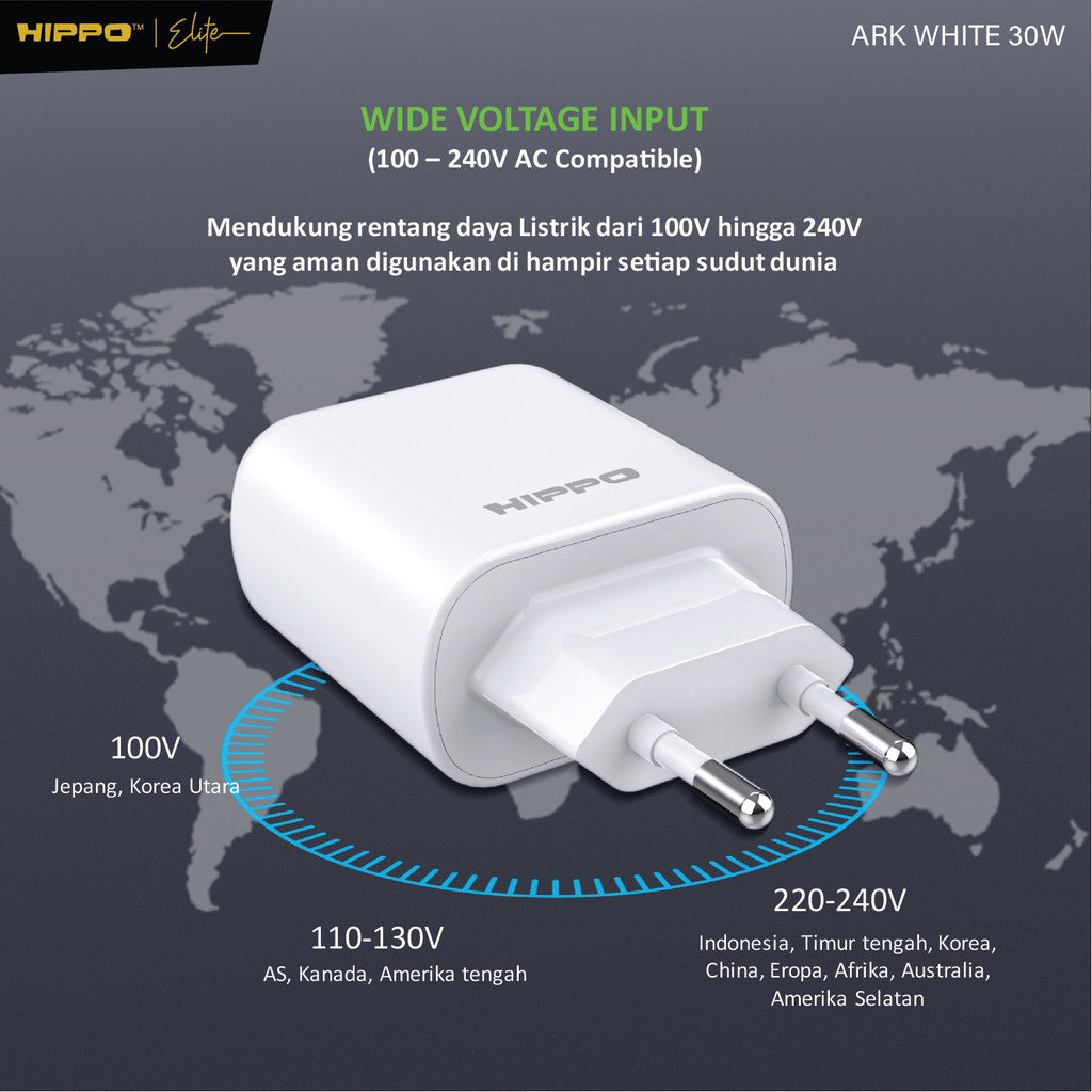 Hippo Adaptor Charger Ark 2 QC 30W 3