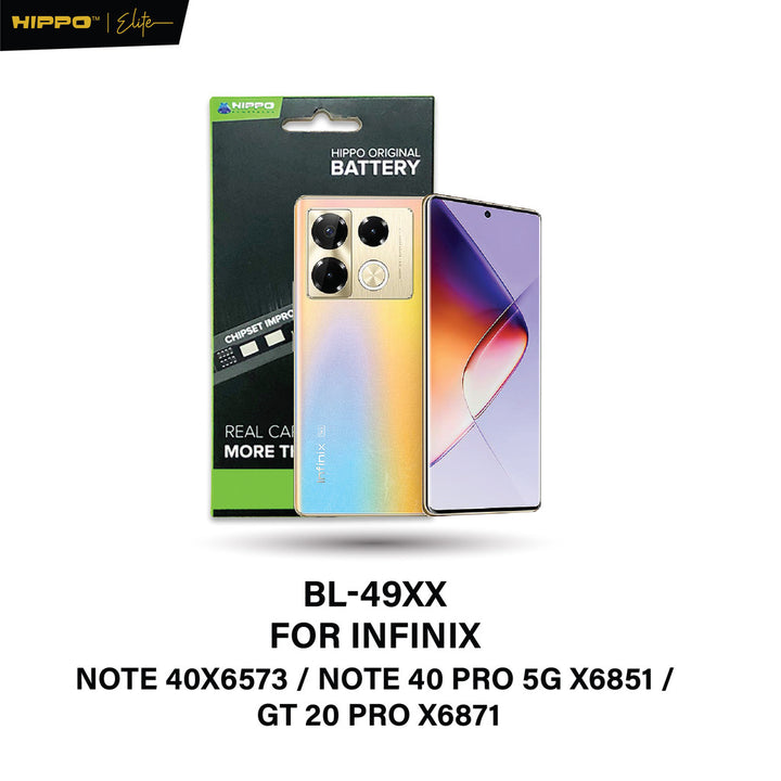 Hippo Baterai BL-49XX INFINIX NOTE 40X6573 / NOTE 40 PRO 5G X6851 / GT 20 PRO X6871 5000mAh Battery Batere Batrai Batre
