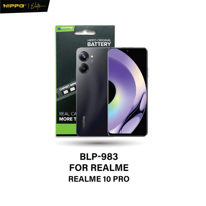 Hippo Baterai BLP-983 REALME 10 PRO 5000mAh Battery Batere Batrai Batre Original Cell Garansi resmi