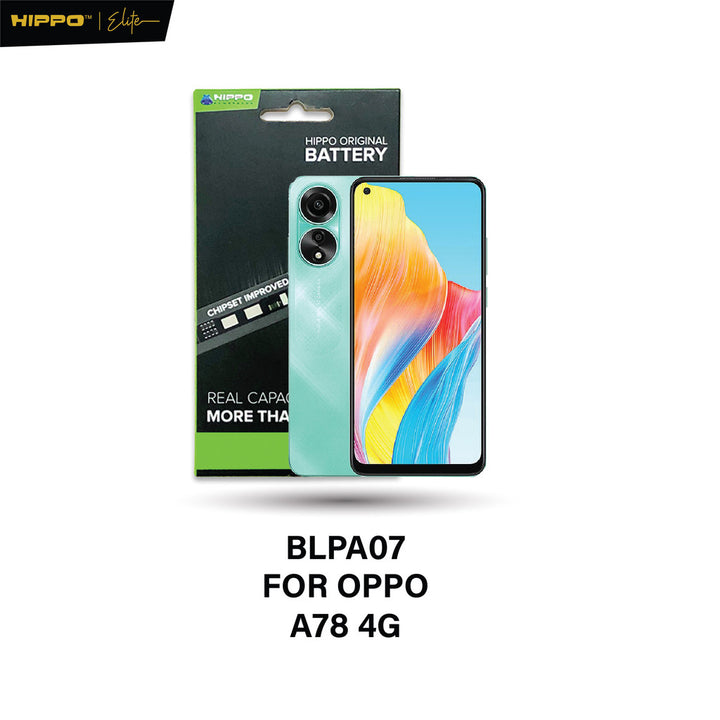 Hippo Baterai BLPA07 OPPO A78 4G 5000mAh Battery Batere Batrai Batre Original Cell Garansi resmi