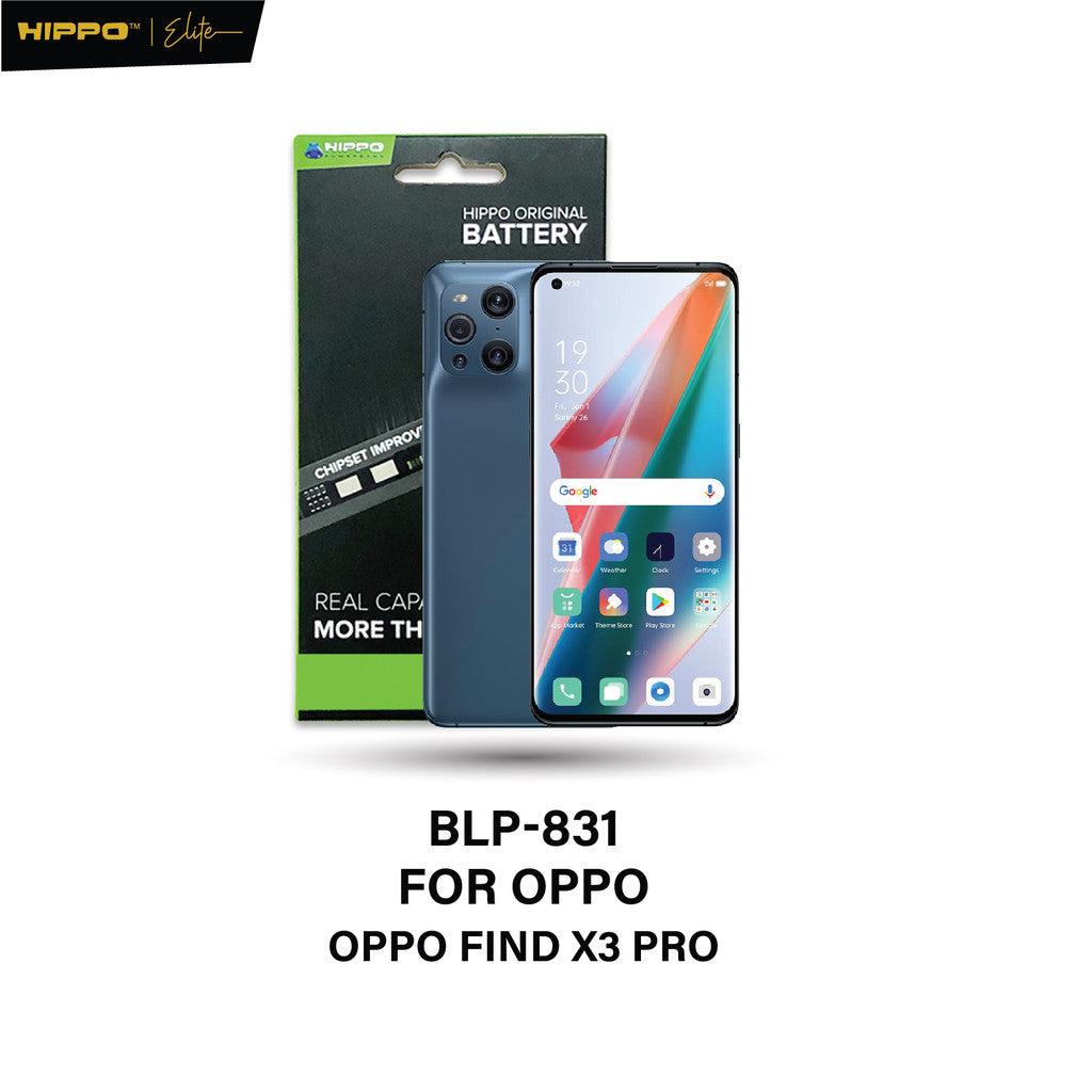 Hippo Baterai BLP-831 OPPO FIND X3 PRO 4500mAh Battery Batere Batrai Batre Original Cell Garansi resmi