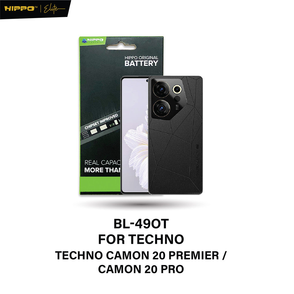 Hippo Baterai BL-49OT TECHNO CAMON 20 PREMIER / CAMON 20 PRO 5000mAh Battery Batere Batrai Batre Original Cell Garansi r