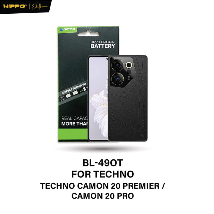 Hippo Baterai BL-49OT TECHNO CAMON 20 PREMIER / CAMON 20 PRO 5000mAh Battery Batere Batrai Batre Original Cell Garansi r