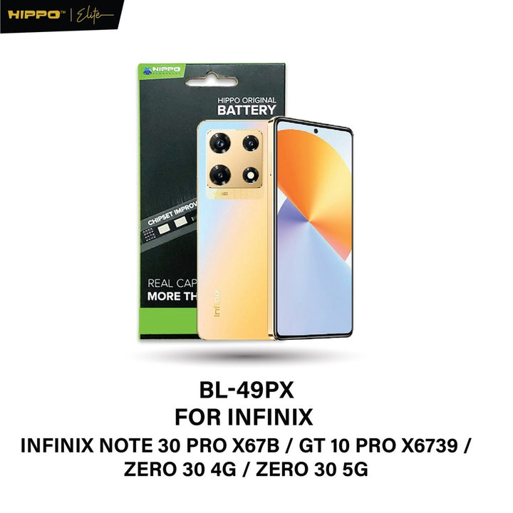 Hippo Baterai BL-49PX INFINIX NOTE 30 PRO X67B / GT 10 PRO X6739 / ZERO 30 4G / ZERO 30 5G 5000mAh Battery Batere Batrai