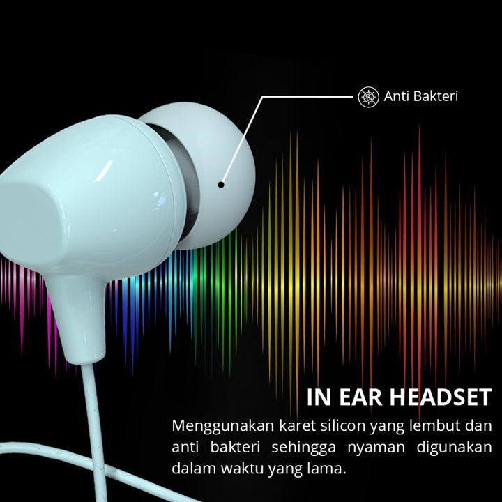Hippo Earphone Funky Neo Macaroon Super Bass Jack 3.5mm Wired Handsfree Android Original Earbuds Headset 8