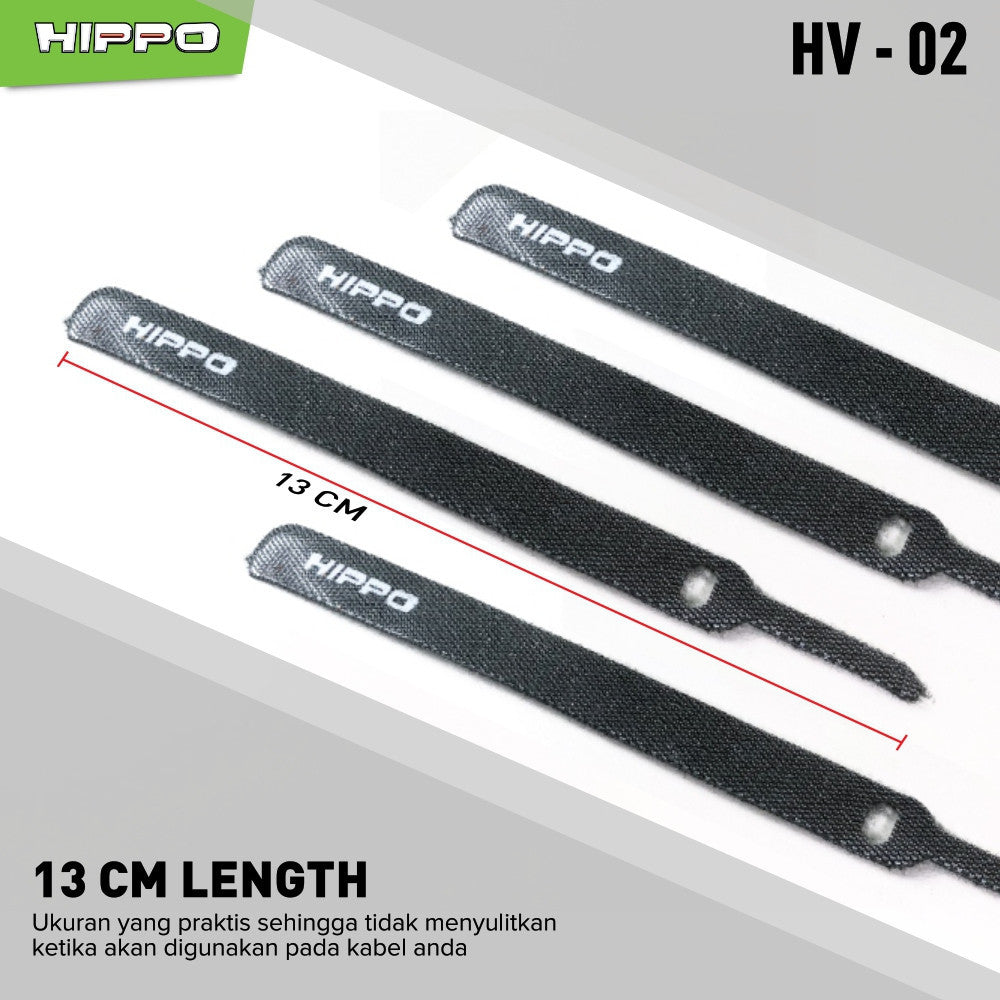 Hippo Cable Organizer HV-02 Tali Pengikat Kabel panjang 13cm Isi 10 Pcs 2
