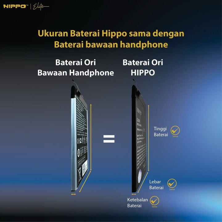 Hippo HE328 Baterai Compatible With N0KIA 8 3030mAh Batt Batre Batere Batrai Battery Baterai + Stiker Lem Adhe 6