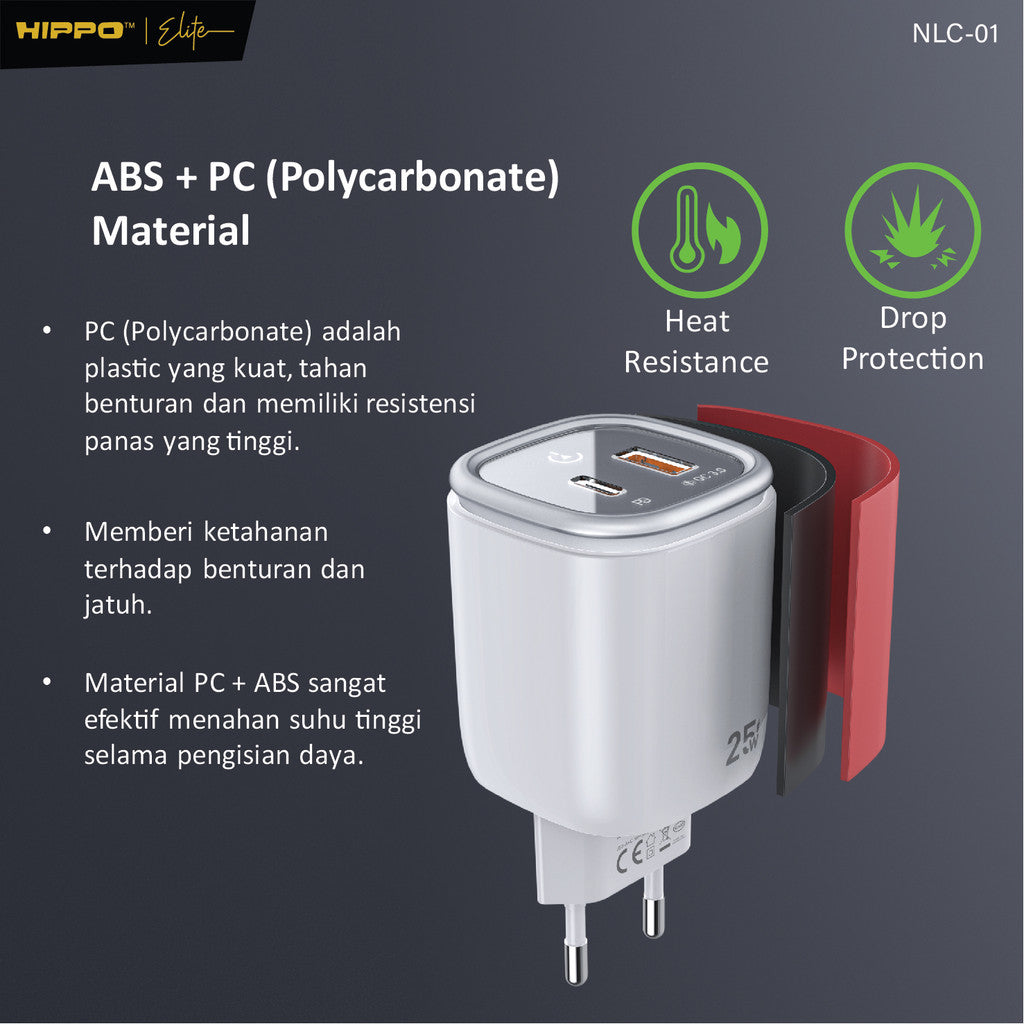 Hippo Adaptor Night Lamp Charger NLC-01 2 Port 25W 5