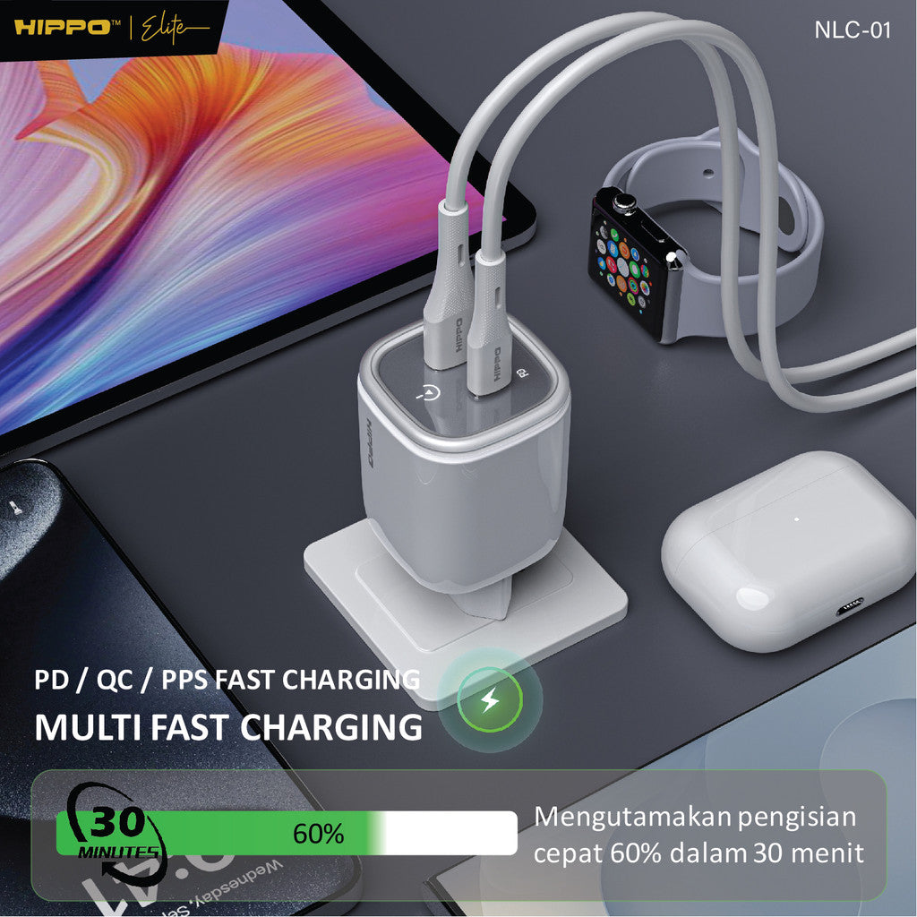 Hippo Adaptor Night Lamp Charger NLC-01 2 Port 25W 7