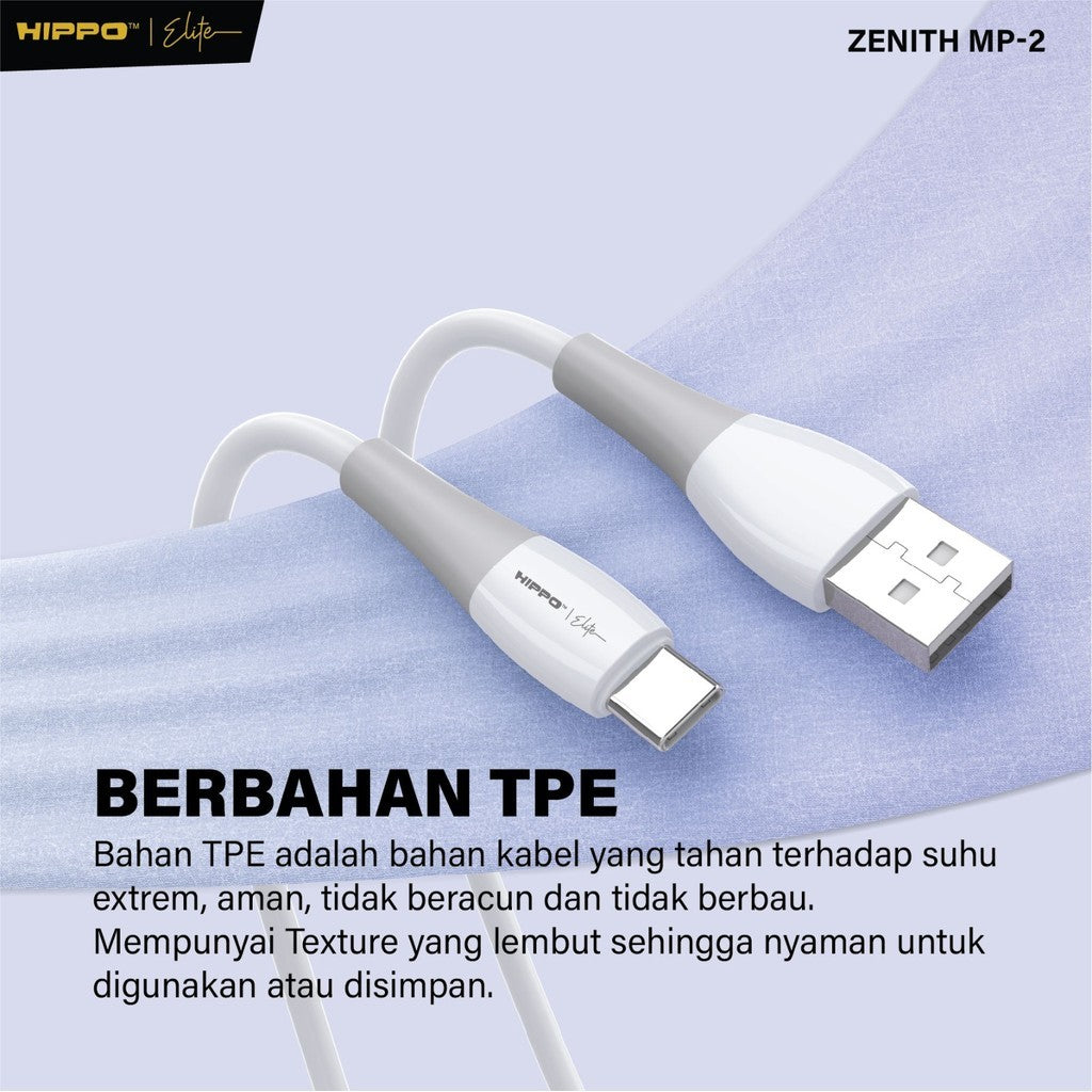 Hippo Zenith 2 MP 6.5A - 100W  Kabel Data USB Type C Super Fast Charging Multi Protocol Cable kabel Casan 4