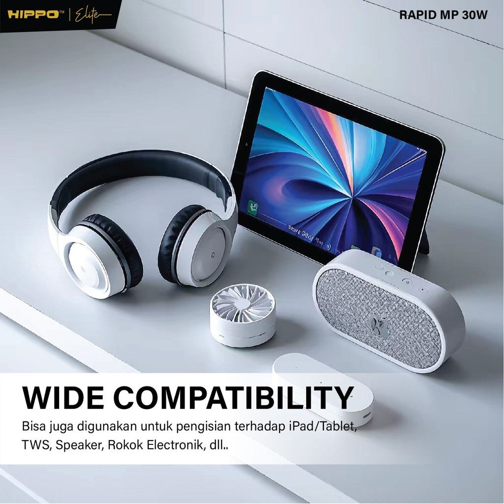 Hippo Adaptor Charger Rapid Mp 30W Qc Fast Charging Universal Multi Protocol Support Xiaomi Oppo Vivo Realme S 3