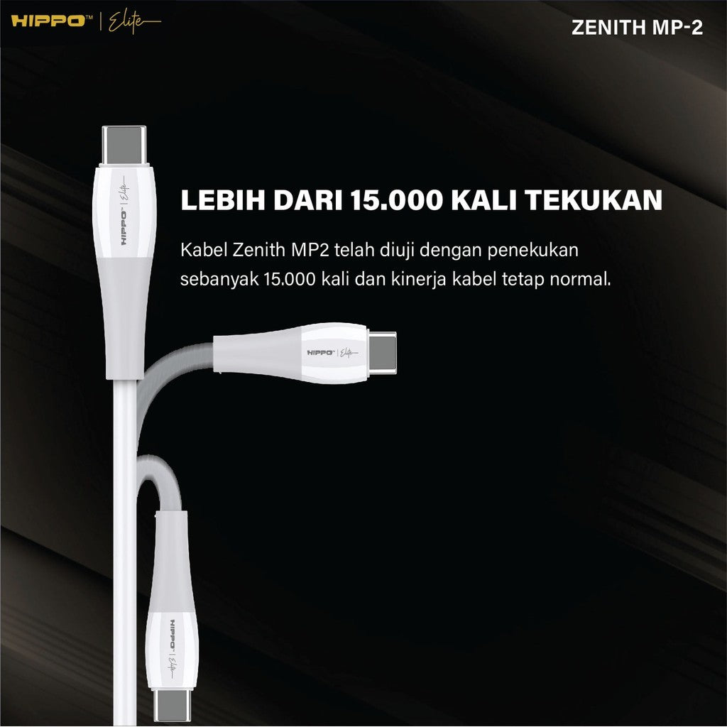 Hippo Zenith 2 MP 6.5A - 100W  Kabel Data USB Type C Super Fast Charging Multi Protocol Cable kabel Casan 3