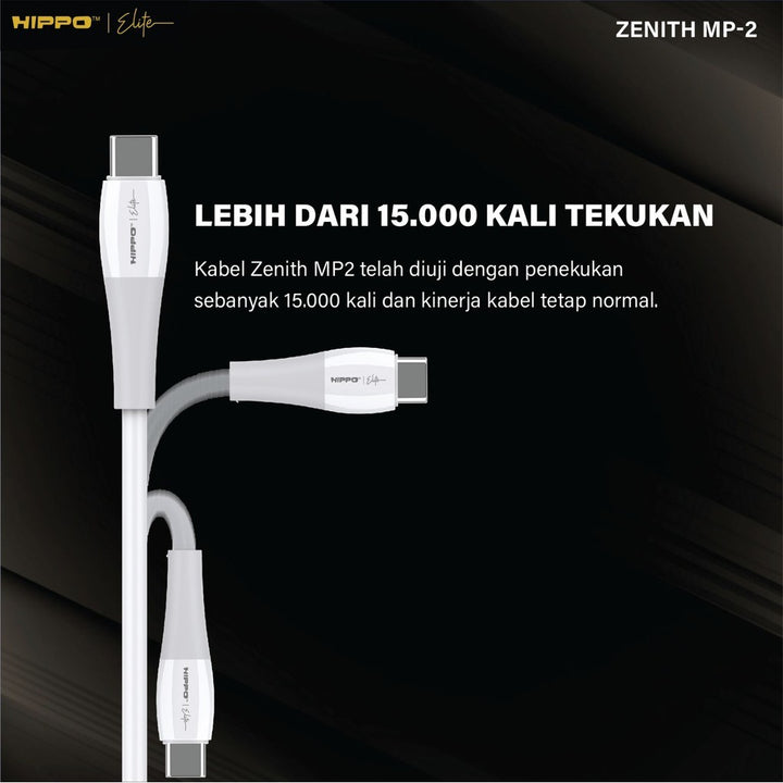 Hippo Zenith 2 MP 6.5A - 100W  Kabel Data USB Type C Super Fast Charging Multi Protocol Cable kabel Casan 3