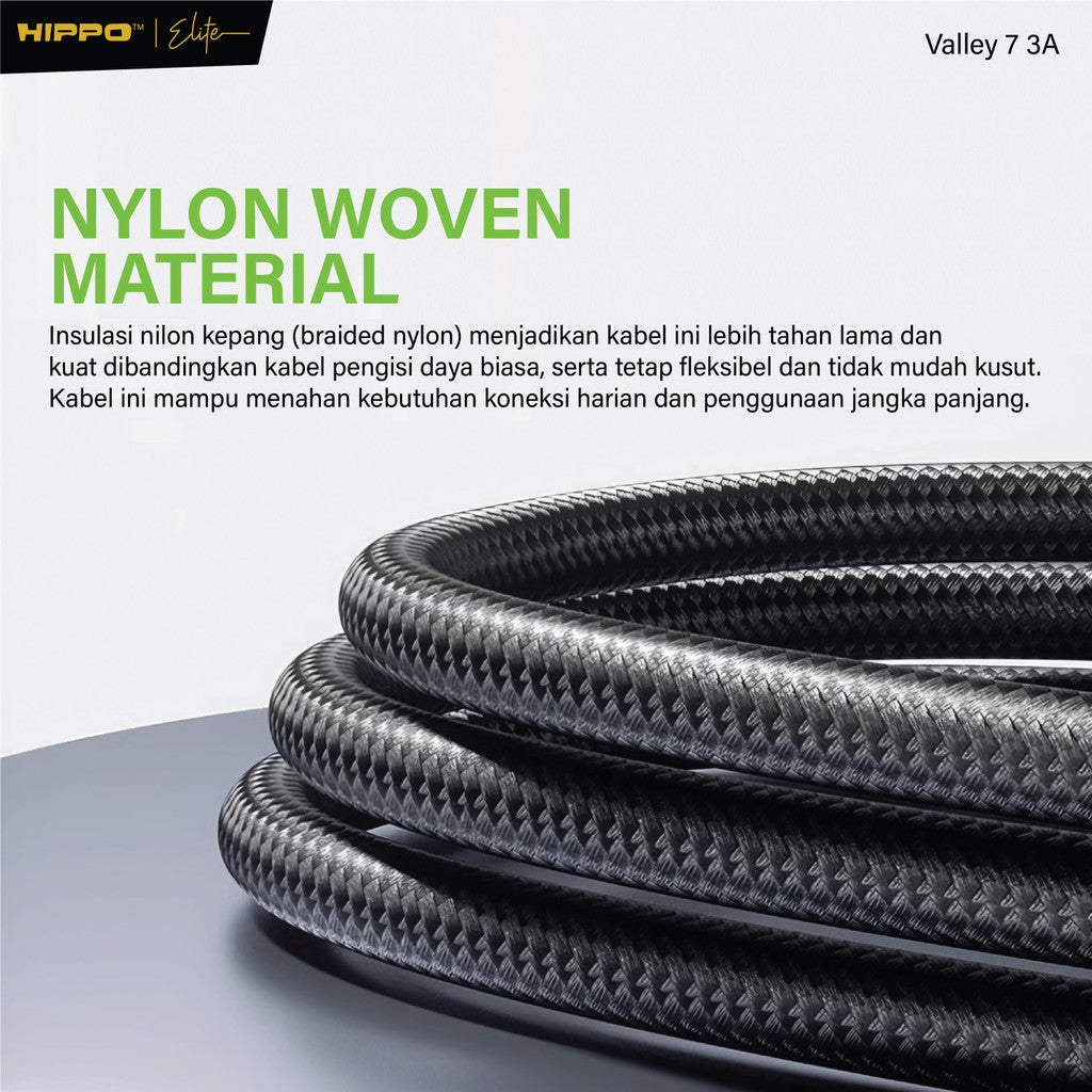 Hippo Kabel Data Valley 7 120CM 3A Fast Charging | Micro | Type-C | Lightning | C To C | C To L | Data Transfe 8