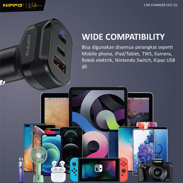 Hippo HCC-01 55W Car Charger PD QC 9