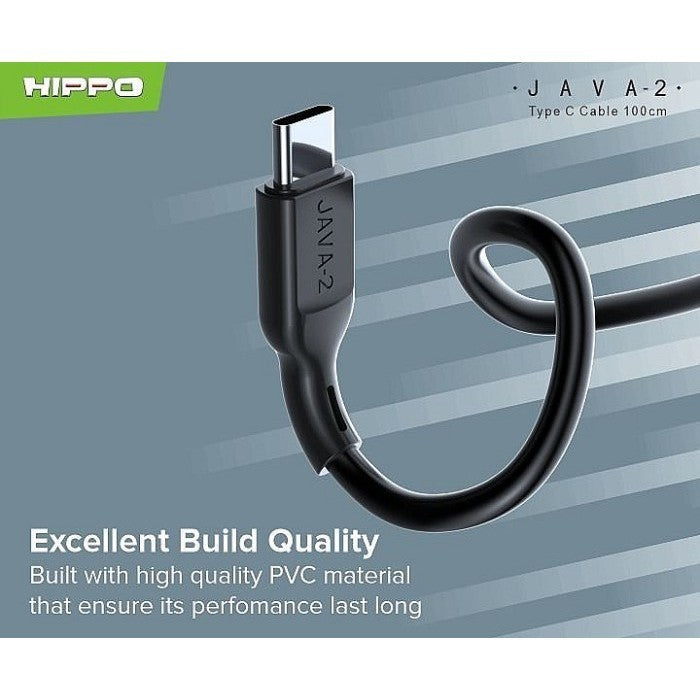 Kabel Data &amp; Charger Hippo Java 2 Micro Type-C Lightning 100cm - Quick Charging 3.0 3