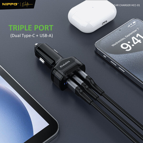 Hippo HCC-01 55W Car Charger PD QC 2