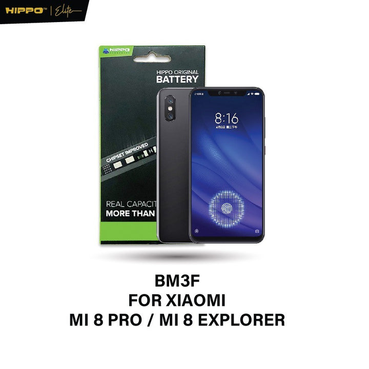 Hippo Baterai Xiaomi BM3F Mi 8 Pro / Mi 8 Explorer 2900mAh Battery Batere Batrai Batre Original Cell Garansi resmi