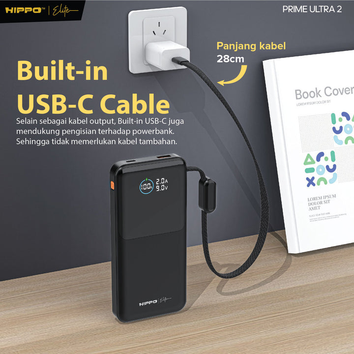 Hippo Elite PowerBank Prime Ultra2 10000 Mah 4 Port Output 1 Port Input 4