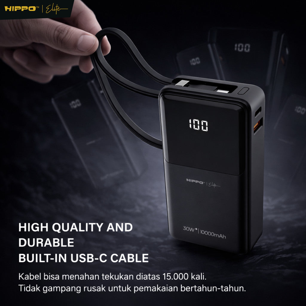 Hippo Elite PowerBank Prime Max PD 30W 10000mah Ultra Speed Super Fast Charging for iphone / Android / Laptop  7