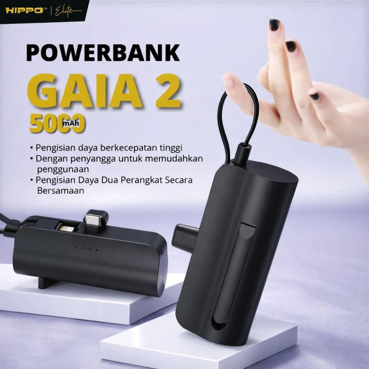 Hippo Powerbank Gaia2 5000mAh With Stand 6