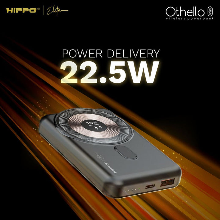 Hippo Elite PowerBank Othello Mini 10000mAh 22.5W Magnetic Mini Wireless Fast Charging Power Bank with Type C 3