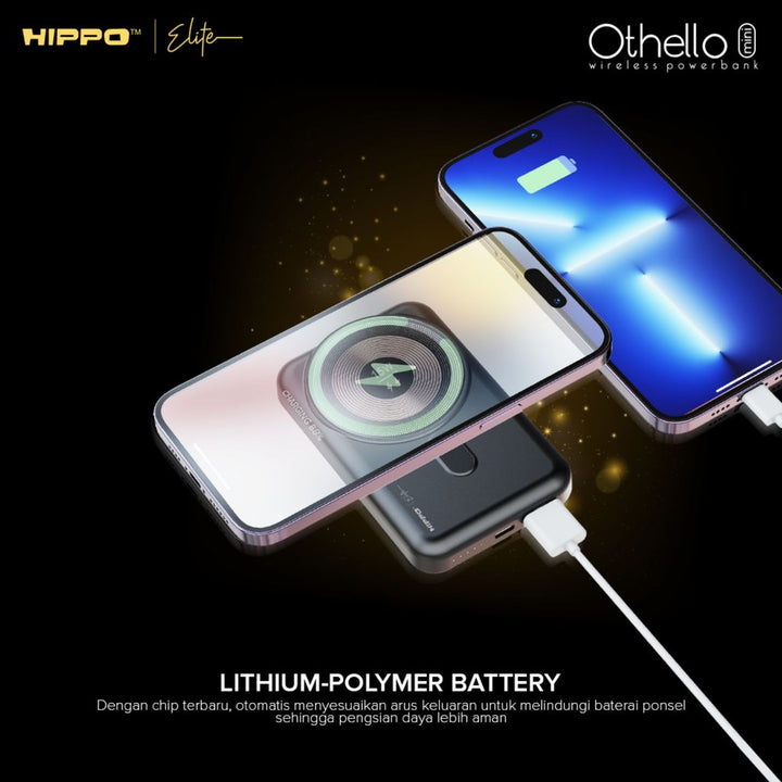 Hippo Elite PowerBank Othello Mini 10000mAh 22.5W Magnetic Mini Wireless Fast Charging Power Bank with Type C 5
