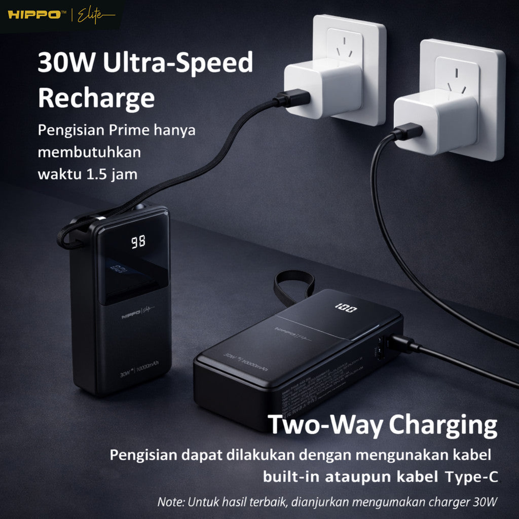 Hippo Elite PowerBank Prime Max PD 30W 10000mah Ultra Speed Super Fast Charging for iphone / Android / Laptop  5
