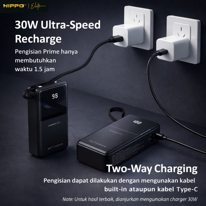 Hippo Elite PowerBank Prime Max PD 30W 10000mah Ultra Speed Super Fast Charging for iphone / Android / Laptop  5