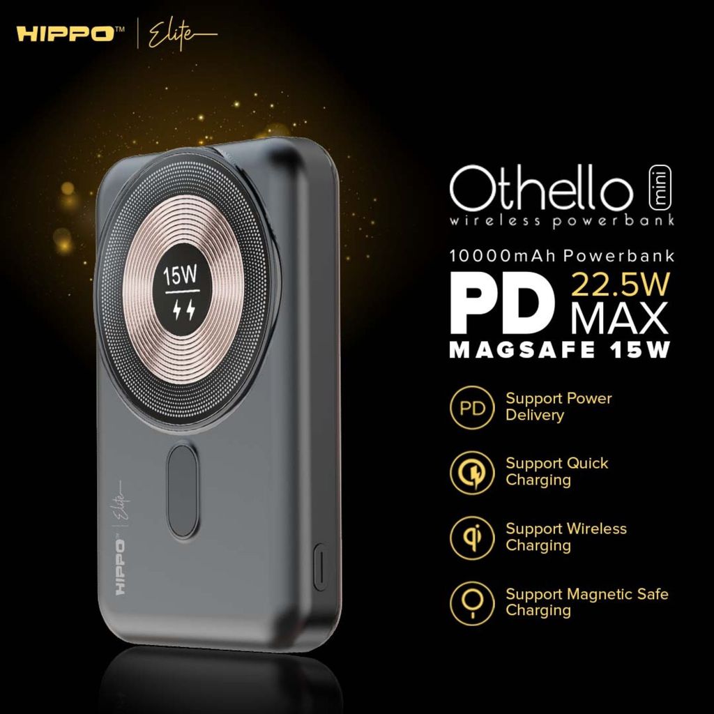 Hippo Elite PowerBank Othello Mini 10000mAh 22.5W Magnetic Mini Wireless Fast Charging Power Bank with Type C 2
