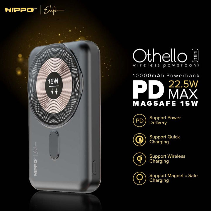 Hippo Elite PowerBank Othello Mini 10000mAh 22.5W Magnetic Mini Wireless Fast Charging Power Bank with Type C 2