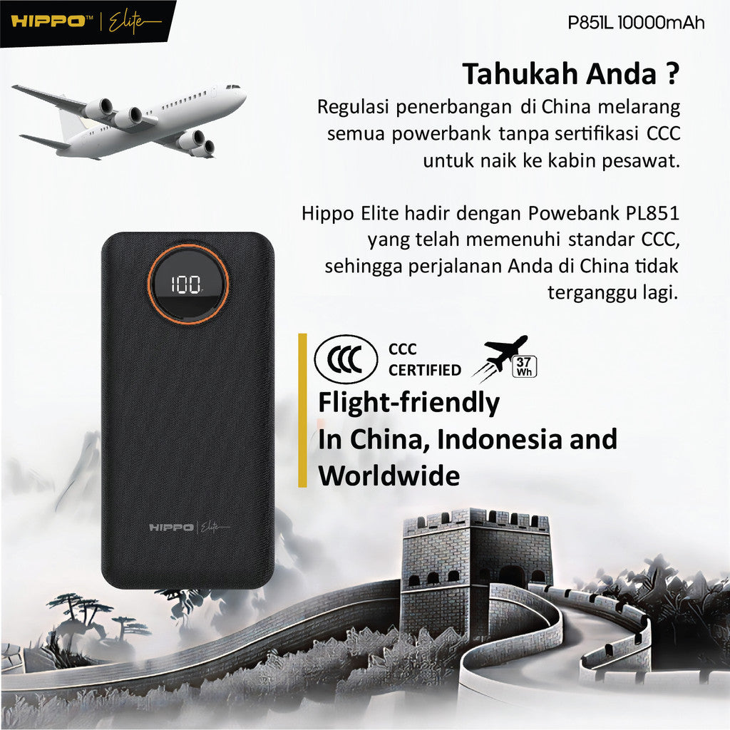 Hippo Elite Sertifikasi CCC P851L PD 22.5W Fast Charging 10.000 Mah 2