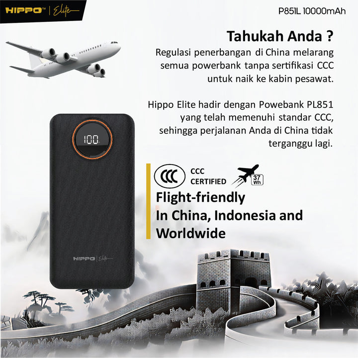 Hippo Elite Sertifikasi CCC P851L PD 22.5W Fast Charging 10.000 Mah 2