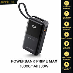Hippo Elite PowerBank Prime Max PD 30W 10000mah Ultra Speed Super Fast Charging for iphone / Android / Laptop / Macbook