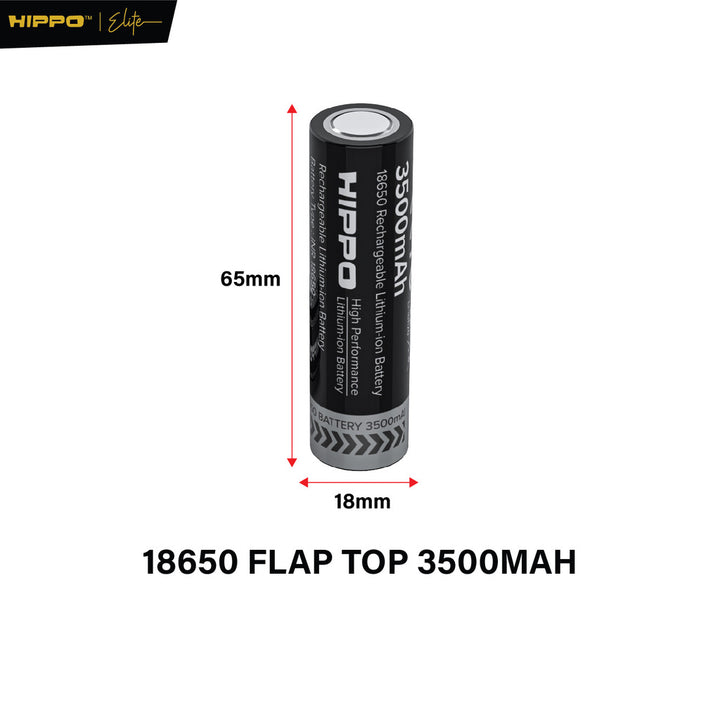Hippo Baterai Cas 18650 Flat Top  3500 Mah Garansi Resmi Hippo 2