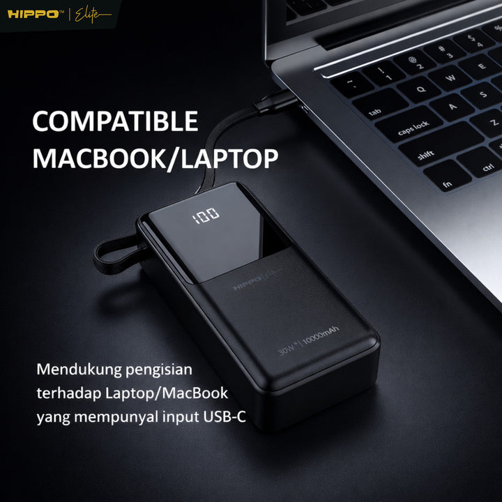 Hippo Elite PowerBank Prime Max PD 30W 10000mah Ultra Speed Super Fast Charging for iphone / Android / Laptop  3