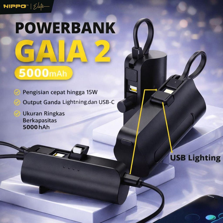Hippo Powerbank Gaia2 5000mAh With Stand 8